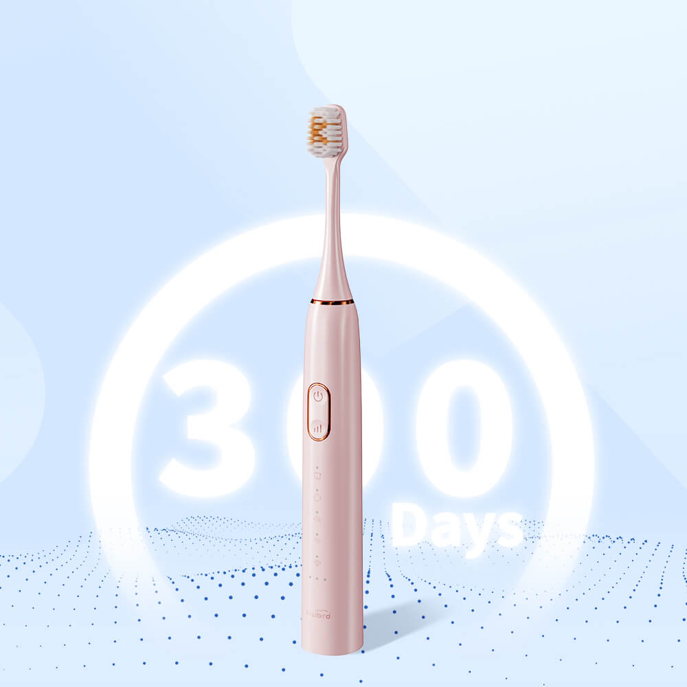 pink electric toothbrush for up to 300 days